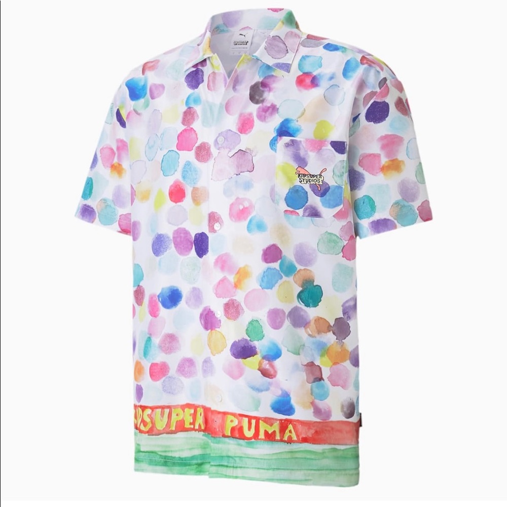 PUMA x KIDSUPER STUDIOS Men's AOP Shirt Sz XL